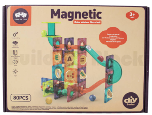 KLOCKI MAGNETYCZNE Kulodrom Zjeżdżalnia 80 El.