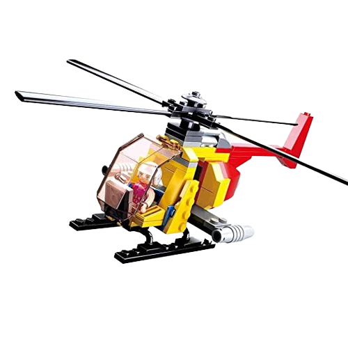 KLOCKI SLUBAN B0667A Żółty Helikopter Aviation 100 El.