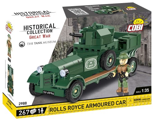 KLOCKI COBI 2988 Samochód Pancerny Rolls-Royce Armoured Car 1920 Pattern Mk I HC GW 267 EL.