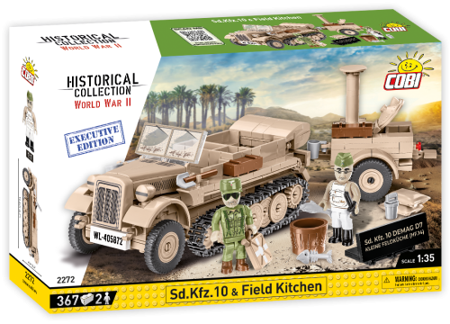 KLOCKI COBI 2272 Sd.kfz 10 & Field Kitchen HC WW2 "EE" 367 El.