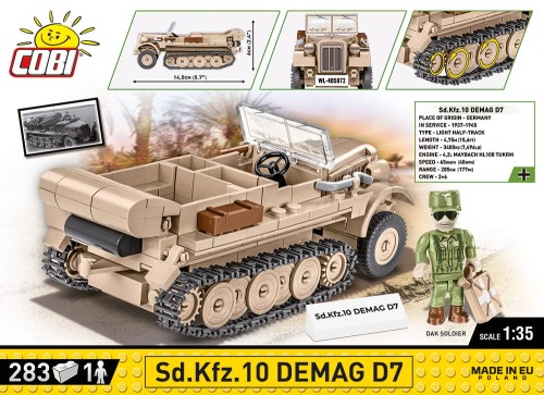 KLOCKI COBI 2273 Sd.Kfz 10 Demag D7 HC WW2 283 El.