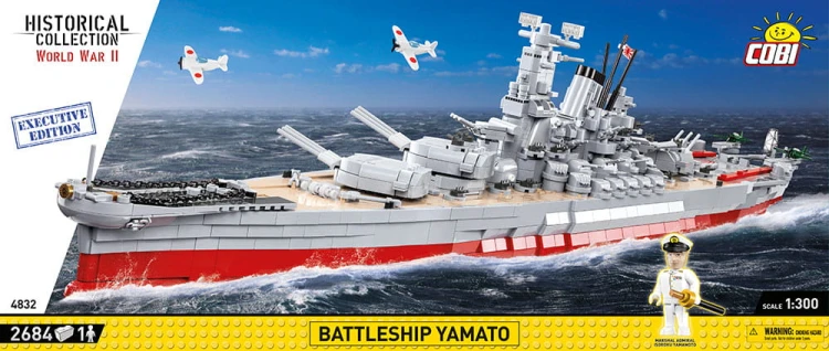 KLOCKI COBI 4832 Okręt Battleship Yamato "EE" HC WW2 2684 El