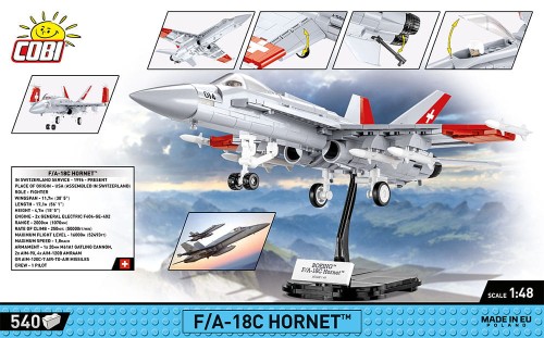 KLOCKI COBI 5819 Samolot F/A-18C Hornet Swiss AF 540 El.