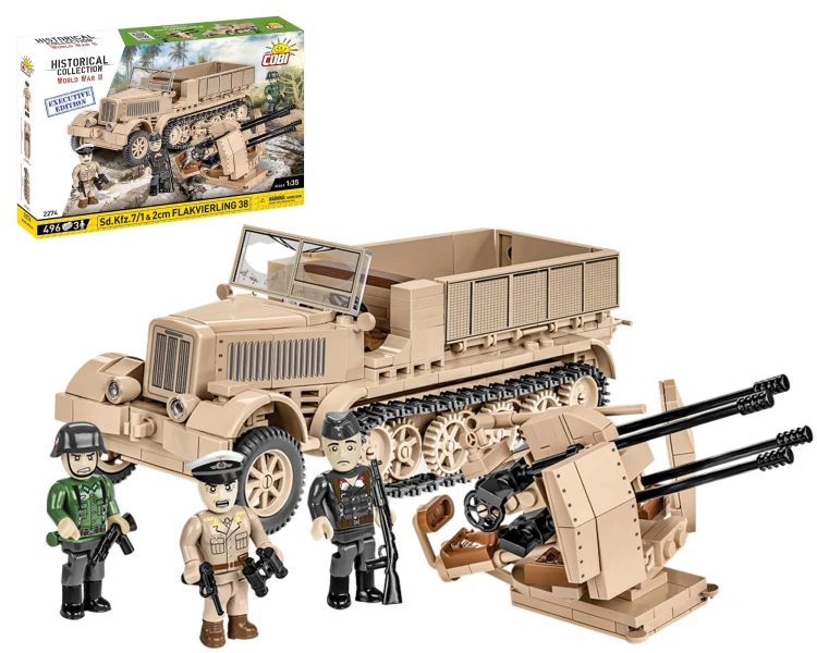 KLOCKI COBI 2274 Sd.Kfz. 7/1 Flakvierling 38 "EE" HC WW2 496 El