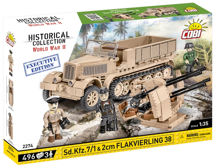 KLOCKI COBI 2274 Sd.Kfz. 7/1 Flakvierling 38 "EE" HC WW2 496 El