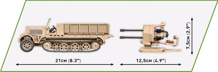 KLOCKI COBI 2274 Sd.Kfz. 7/1 Flakvierling 38 "EE" HC WW2 496 El