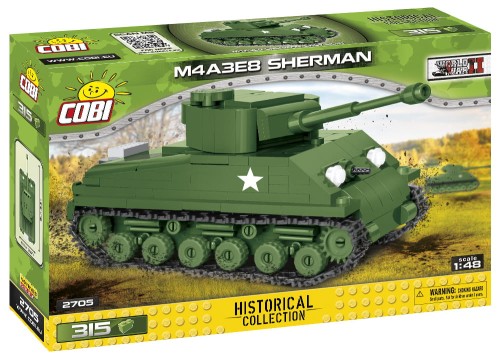 KLOCKI COBI 2705 Czołg Sherman M4A3E8 HC WWII 315 El.
