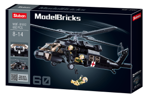 KLOCKI SLUBAN B1012 Helikopter Sikorsky Black Hawk Model Bricks 692 el.