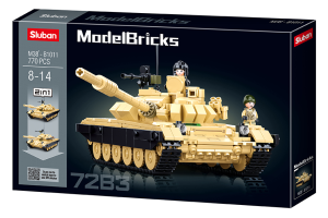 KLOCKI SLUBAN B1011 Czołg 2w1 T-72B3 T-72M1 Model Bricks 770el.
