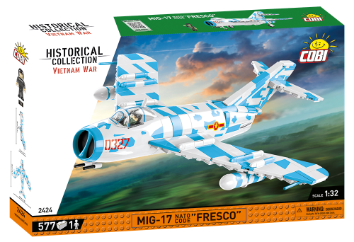 KLOCKI COBI 2424 SAMOLOT MiG-17 NATO Code "Fresco" HC VIETNAM WAR 577 El.