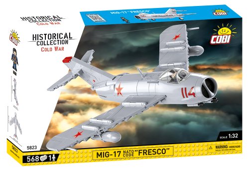 KLOCKI COBI 5823 Samolot MiG-17 NATO Code "Fresco" HC COLD  WAR 568 El.