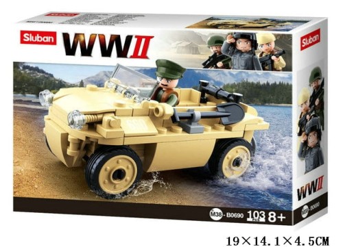 KLOCKI SLUBAN B0690 Pojazd Wojskowy WWII 103 El.