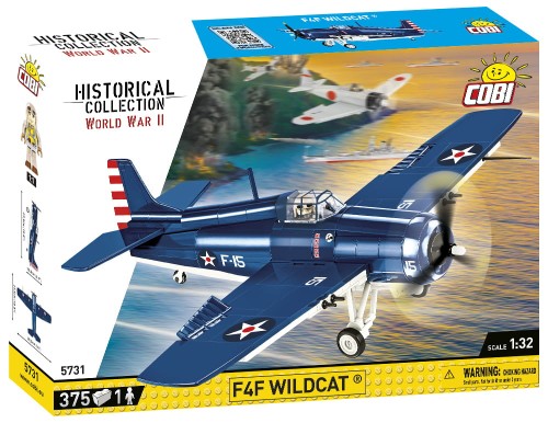 KLOCKI COBI 5731 Samolot F4F Wildcat- Northrop Grumman HC WW2 375 El.