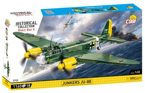 KLOCKI COBI 5733 Samolot Junkers Ju 88 HC WW2 1160 El.