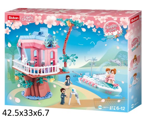 KLOCKI SLUBAN B0771 Domek na drzewie GD HAPPY DIARY WEDDING 417 el.