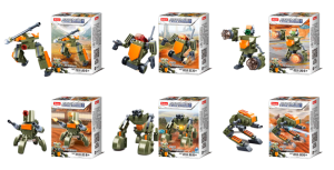 ZESTAW KLOCKI SLUBAN B0913 6 Mini Robotów Zielonych Atomic Uprising Storm 235 El.