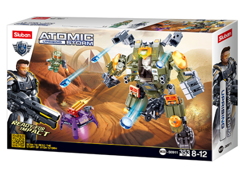 KLOCKI SLUBAN B0911 ROBOT WILK ATOMIC UPRISING STORM 353EL.