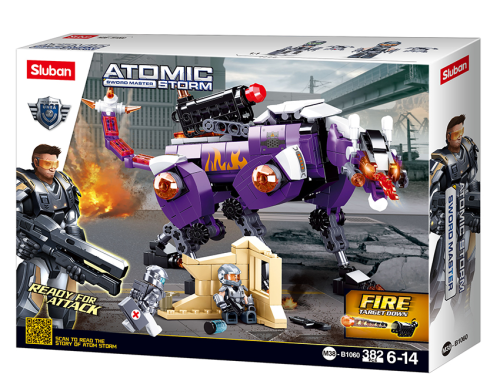 KLOCKI SLUBAN B1060 ROBOT ZWIERZĘ ATOMIC SWORD MASTER STORM 382EL.