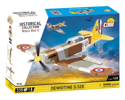 KLOCKI COBI 5734 SAMOLOT Dewoitine D.520 HC WW2 335 EL.