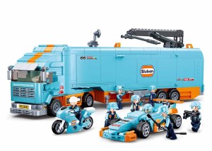 Klocki Sluban Formuła F1 Pit Stop 1044 el bolid ciężarówka zestaw dzieci