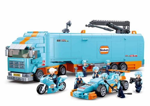 Klocki Sluban Formuła F1 Pit Stop 1044 el bolid ciężarówka zestaw dzieci