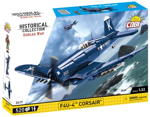 KLOCKI COBI 2417 Samolot F4U-4 Corsair HC KOREAN WAR 520 El.