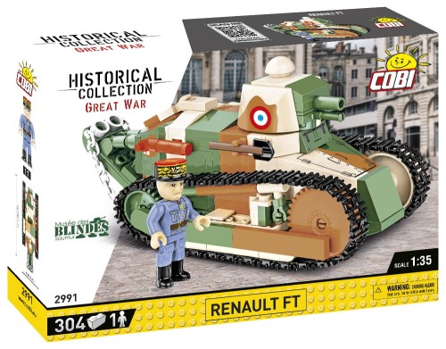 KLOCKI COBI 2991 Czołg Renault FT HC GREAT WAR 304 EL.