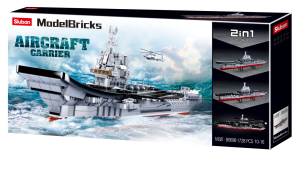 KLOCKI SLUBAN B0698 Lotniskowiec MODEL BRICKS 1728 el.