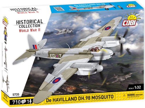 KLOCKI COBI 5735 Samolot De Havilland DH-98 Mosquito HC WW2 710 El.