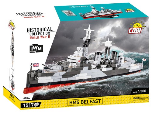 KLOCKI COBI 4844 Okręt HMS Belfast HC WW2 1517 EL.