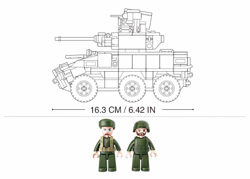 KLOCKI SLUBAN B0753 Pojazd wojskowy Modelbricks 382 el.