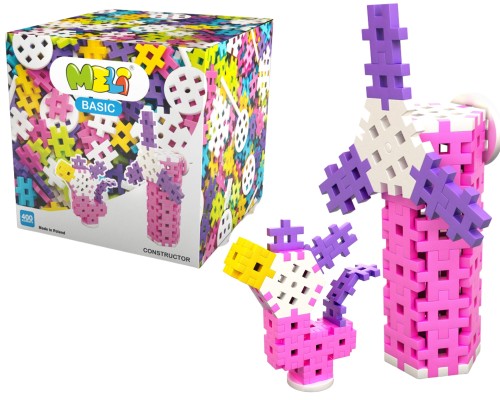 KLOCKI MELI 50065 Basic Constructor Pink 400 el.