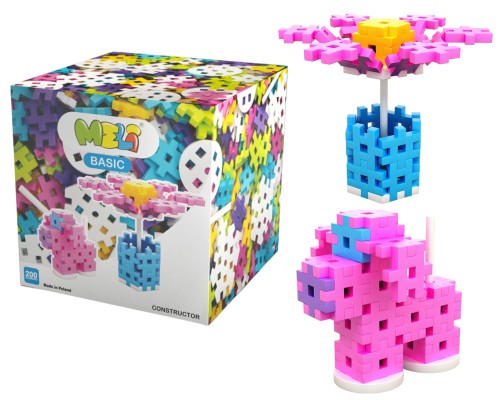 KLOCKI MELI 50060 Basic Constructor Pink 200 EL.