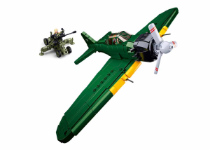 KLOCKI SLUBAN B1108 Samolot i haubica A6M Zero ARMY 532 el.