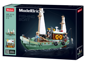 KLOCKI SLUBAN B1119 Łódź rybacka Modelbricks 610 el.