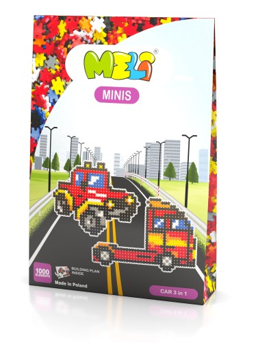 KLOCKI MELI 50325 Minis Car 3in1 Thematic 1000 El.