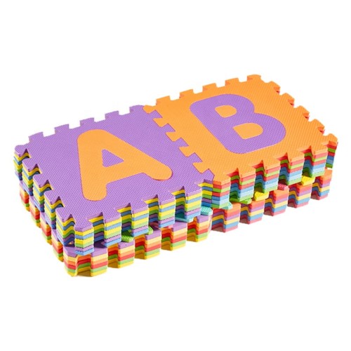 MATA PIANKOWA EDUKACYJNA DUŻE PUZZLE LITERKI 10 SZT.