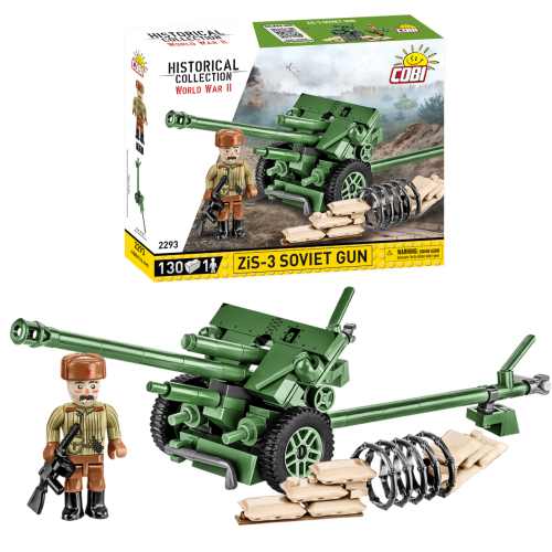 KLOCKI COBI 2293 Radziecka Armata ZiS-3 76 mm Divisional Gun M1942 HC WW2 130 El.