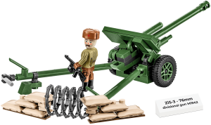 KLOCKI COBI 2293 Radziecka Armata ZiS-3 76 mm Divisional Gun M1942 HC WW2 130 El.
