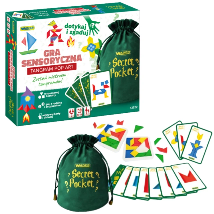 Play&Fun Secret Pocket Tangram Pop Art gra sensoryczna