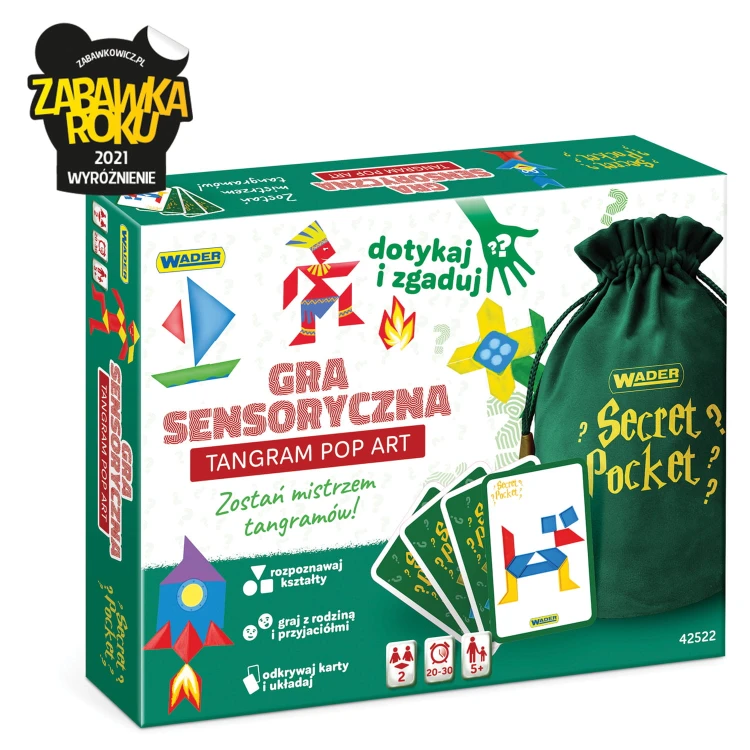 Play&Fun Secret Pocket Tangram Pop Art gra sensoryczna
