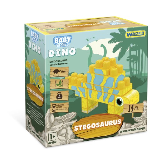 Baby Blocks Dino klocki stegosaur 14el.