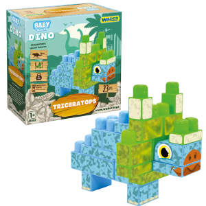 Baby Blocks Dino klocki triceratops 23el.