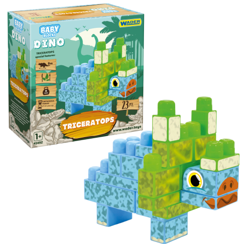 Baby Blocks Dino klocki triceratops 23el.
