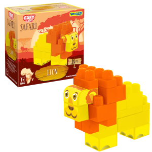Baby Blocks Safari klocki lew 18el.