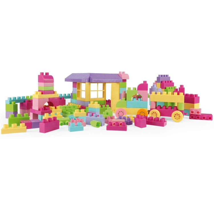 Kids Blocks klocki w pojemniku 132 el. różowe