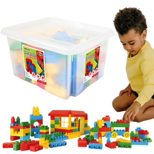 Kids Blocks klocki w pojemniku 132 el.