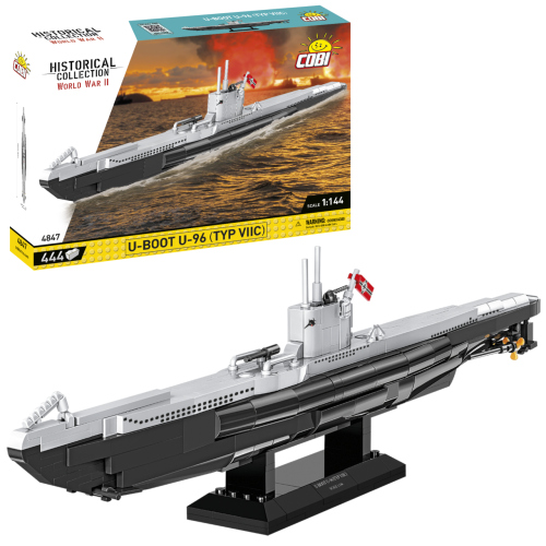 KLOCKI COBI 4847 Okręt U-BOOT U-96 (TYP VIIC) HC WW2 444 El.