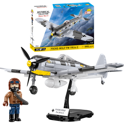 KLOCKI COBI 5741 SAMOLOT FOCKE-WULF FW 190-A3 HC WW2 382 EL.