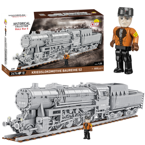 KLOCKI COBI 6281 Lokomotywa Kriegslokomotive Baureihe 52 HC WW2 2476 El.